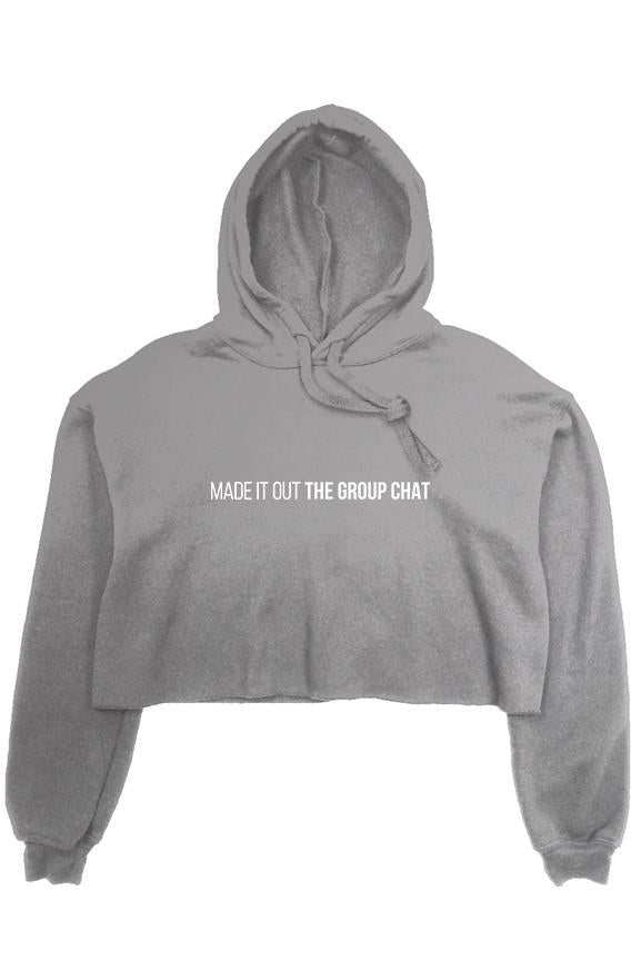 crop fleece hoodie-STORM