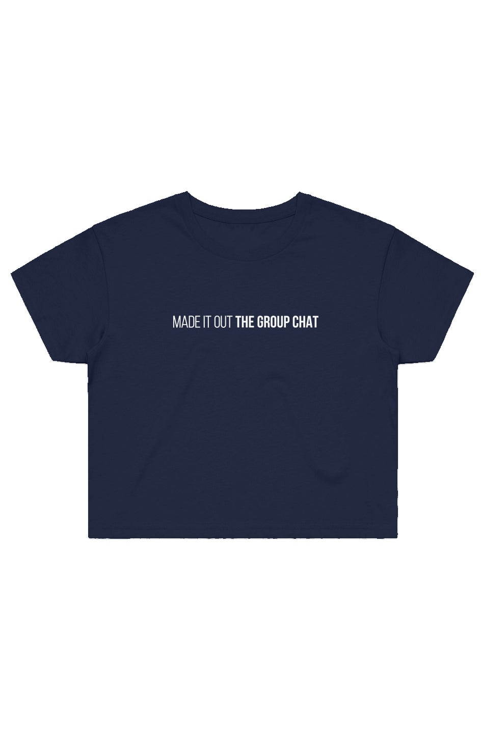 Street Crop Tee- Navy